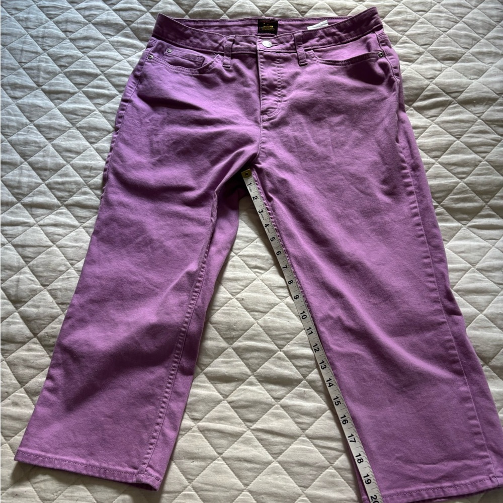 Lee Lavender Denim Capri Pants 12 Medium EUC